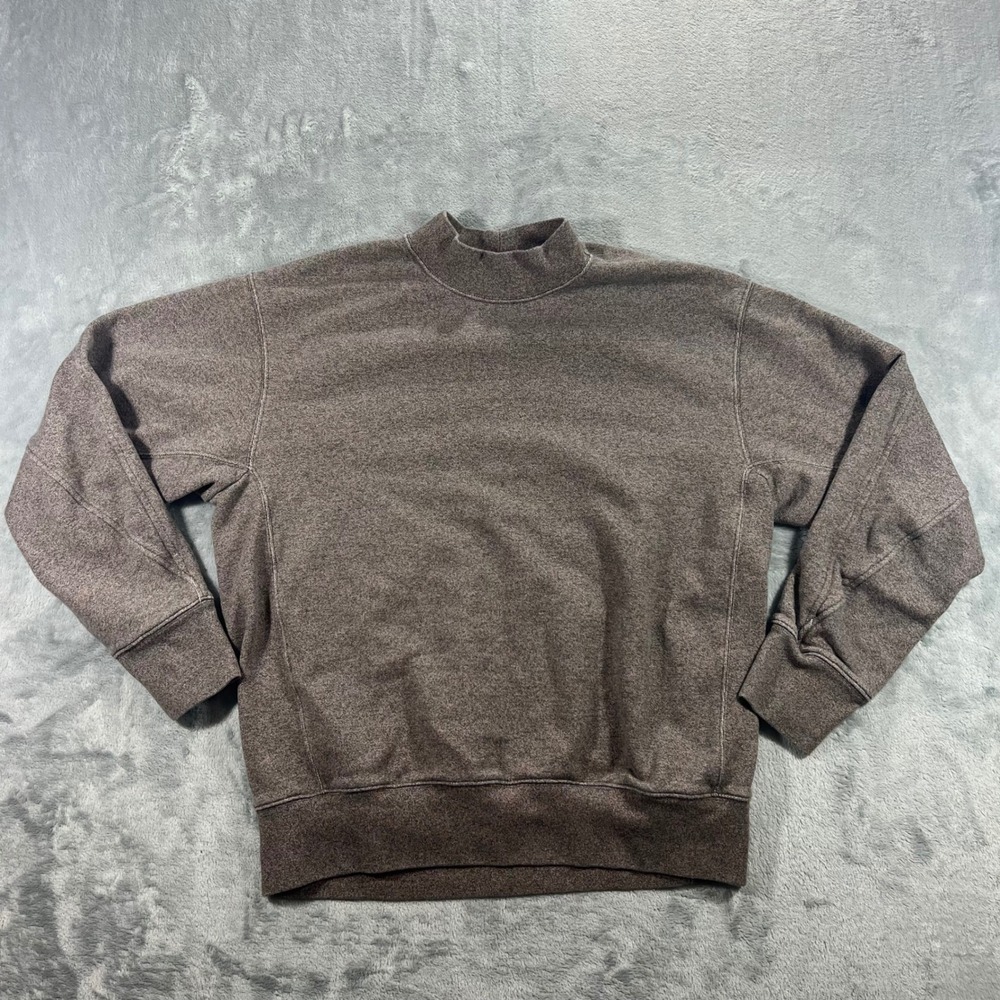 UNIQLO U Sweatshirt Womens XL Brown Mock Neck Lemaire 415788